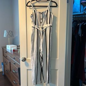 NWT Loft Black and White Jumpsuit